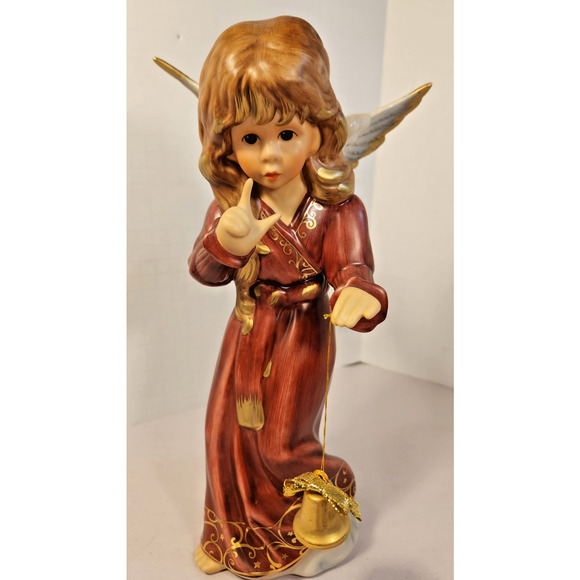 Goebel Weihnacht Christmas Angel Figurine With a Bell 12” With Box - Picture 1 of 16